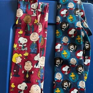 Snoopy and Charlie Brown Ties